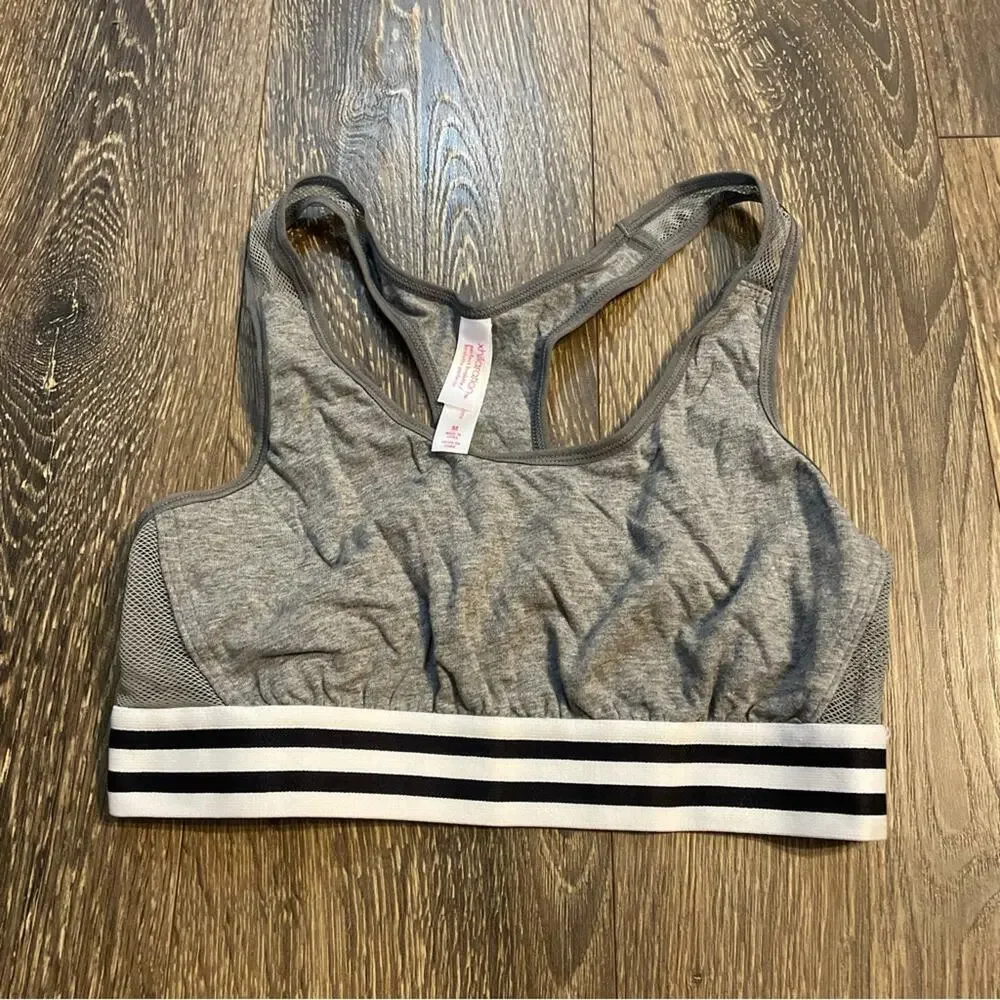 XHILARATION Heather Gray Sporty Bralette Size M
